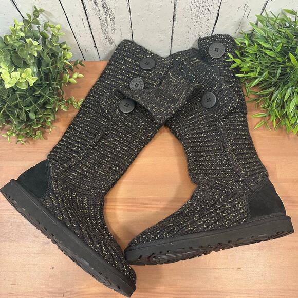 UGG Australia Women's Cardy Knit Boots Size 6 - Picture 1 of 9